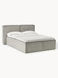 Cama continental de pana Lennon