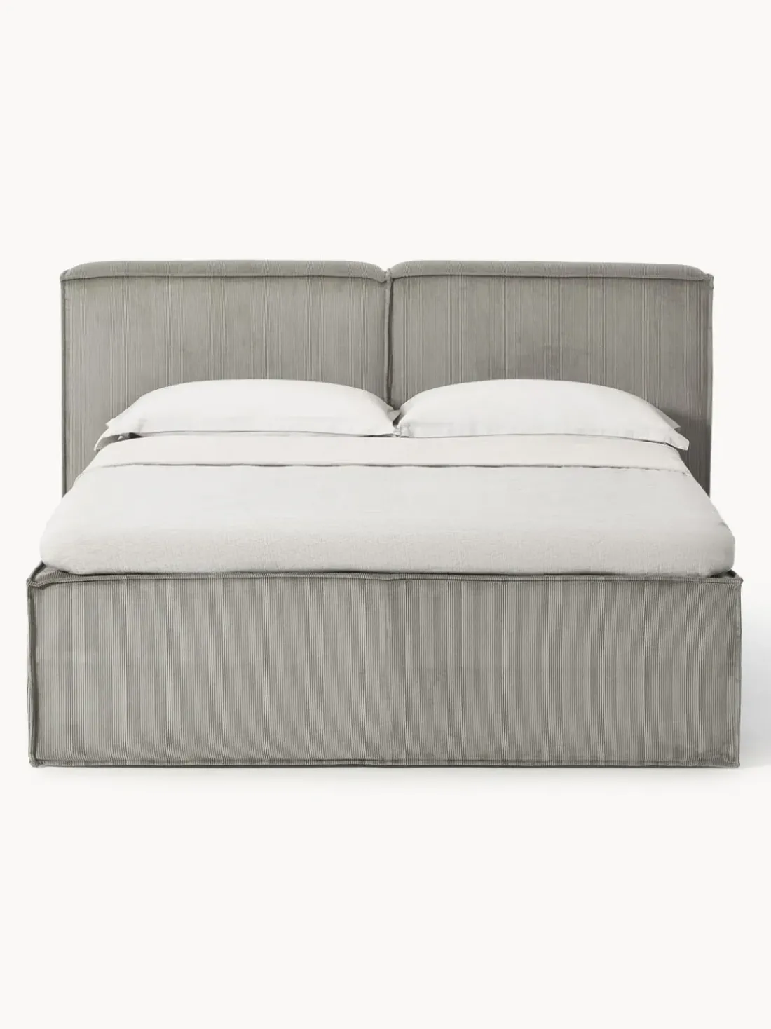 Cama continental de pana Lennon