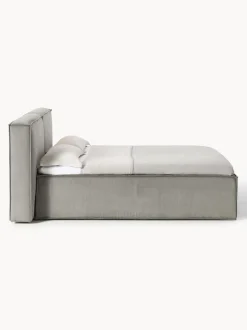 Cama continental de pana Lennon