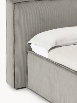 Cama continental de pana Lennon