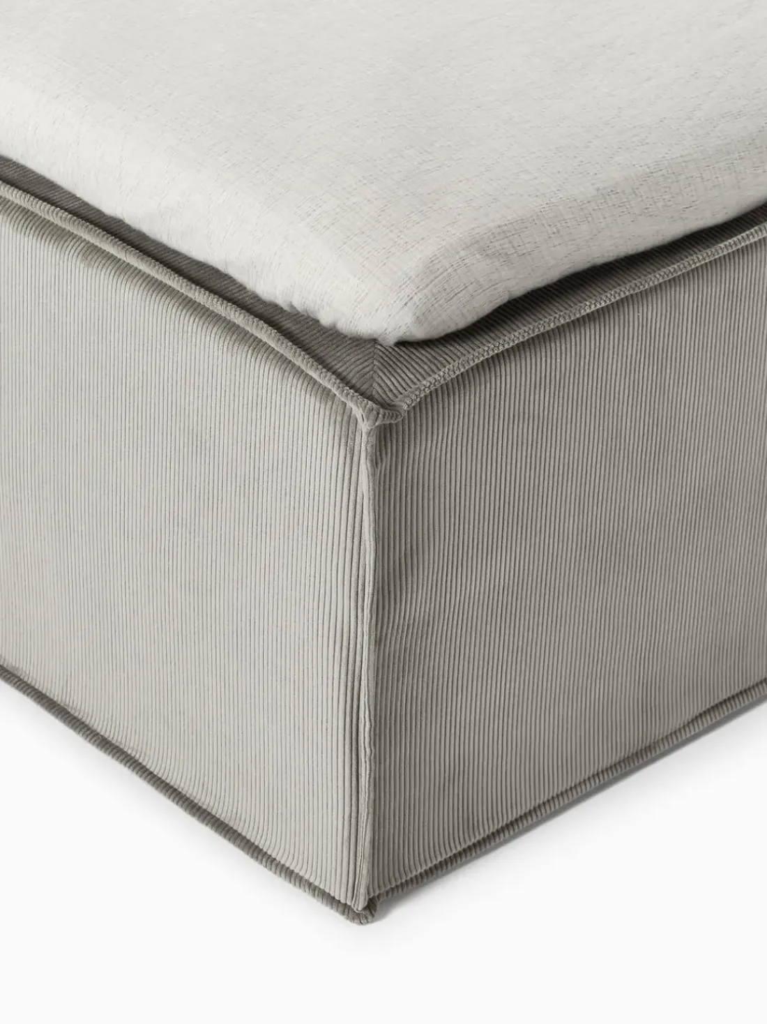 Cama continental de pana Lennon