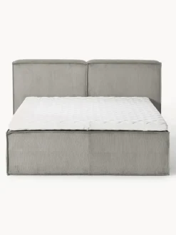 Cama continental de pana Lennon