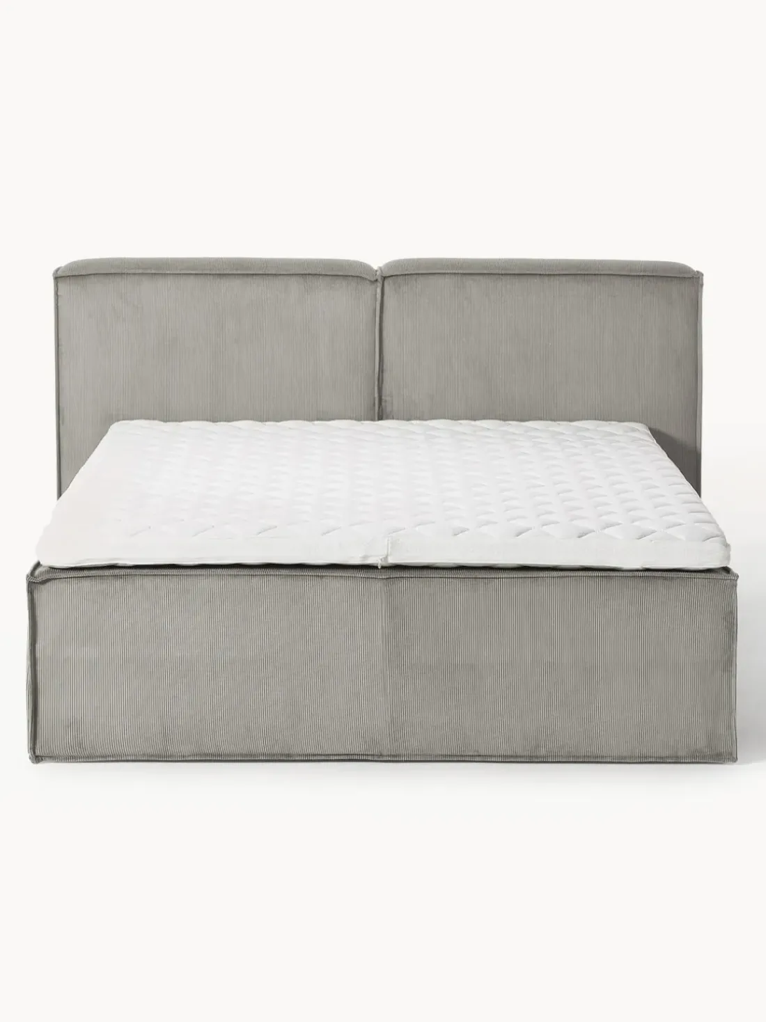 Cama continental de pana Lennon