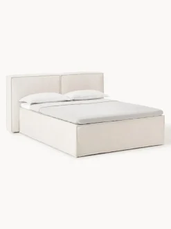 Cama continental en tejido bouclé Lennon