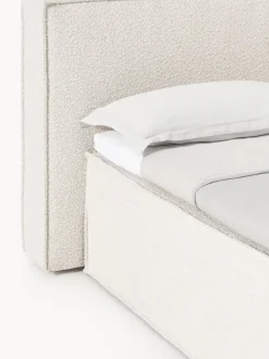 Cama continental en tejido bouclé Lennon