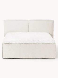 Cama continental en tejido bouclé Lennon