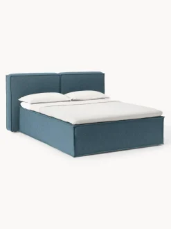 Cama continental en tejido bouclé Lennon