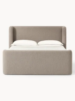 Cama continental en tejido bouclé Perla