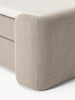 Cama continental en tejido bouclé Perla
