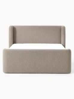 Cama continental en tejido bouclé Perla