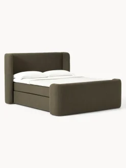 Cama continental en tejido bouclé Perla