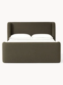 Cama continental en tejido bouclé Perla