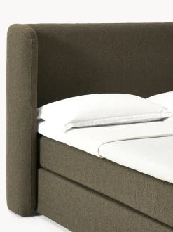 Cama continental en tejido bouclé Perla