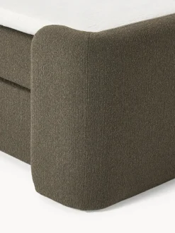 Cama continental en tejido bouclé Perla