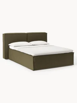 Cama continental en tejido bouclé Lennon
