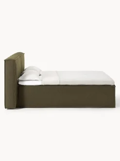 Cama continental en tejido bouclé Lennon