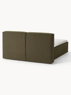 Cama continental en tejido bouclé Lennon