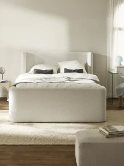 Cama continental en tejido bouclé Perla