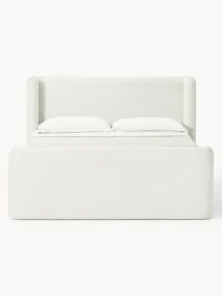 Cama continental en tejido bouclé Perla