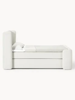 Cama continental en tejido bouclé Perla