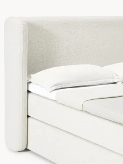 Cama continental en tejido bouclé Perla