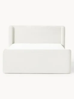 Cama continental en tejido bouclé Perla