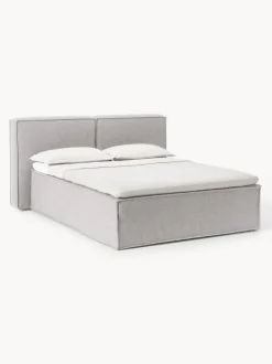 Cama continental en tejido bouclé Lennon