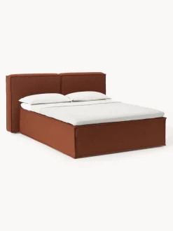 Cama continental en tejido bouclé Lennon