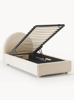 Cama individualde borreguillo Ebba, con espacio de almacenamiento