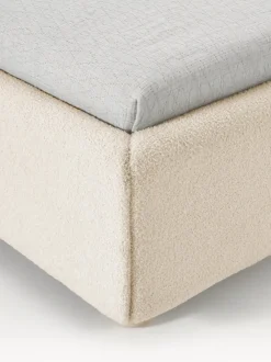 Cama individualde borreguillo Ebba, con espacio de almacenamiento