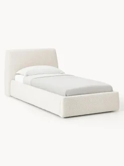Cama individual en tejido bouclé Cloud