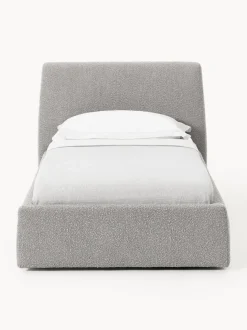 Cama individual en tejido bouclé Cloud