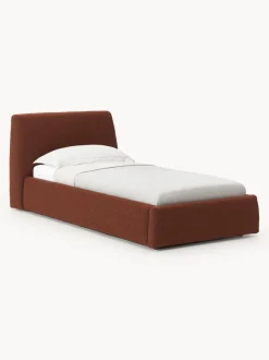 Cama individual en tejido bouclé Cloud