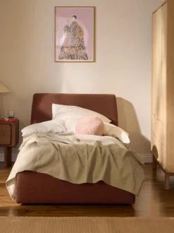 Cama individual en tejido bouclé Cloud