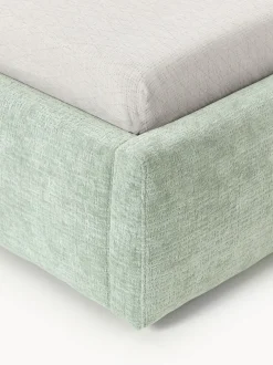 Cama individual tapizada con espacio de almacenamiento Cloud