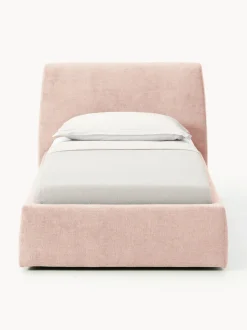 Cama individual tapizada con espacio de almacenamiento Cloud