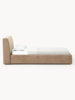 Cama individual tapizada con espacio de almacenamiento Cloud