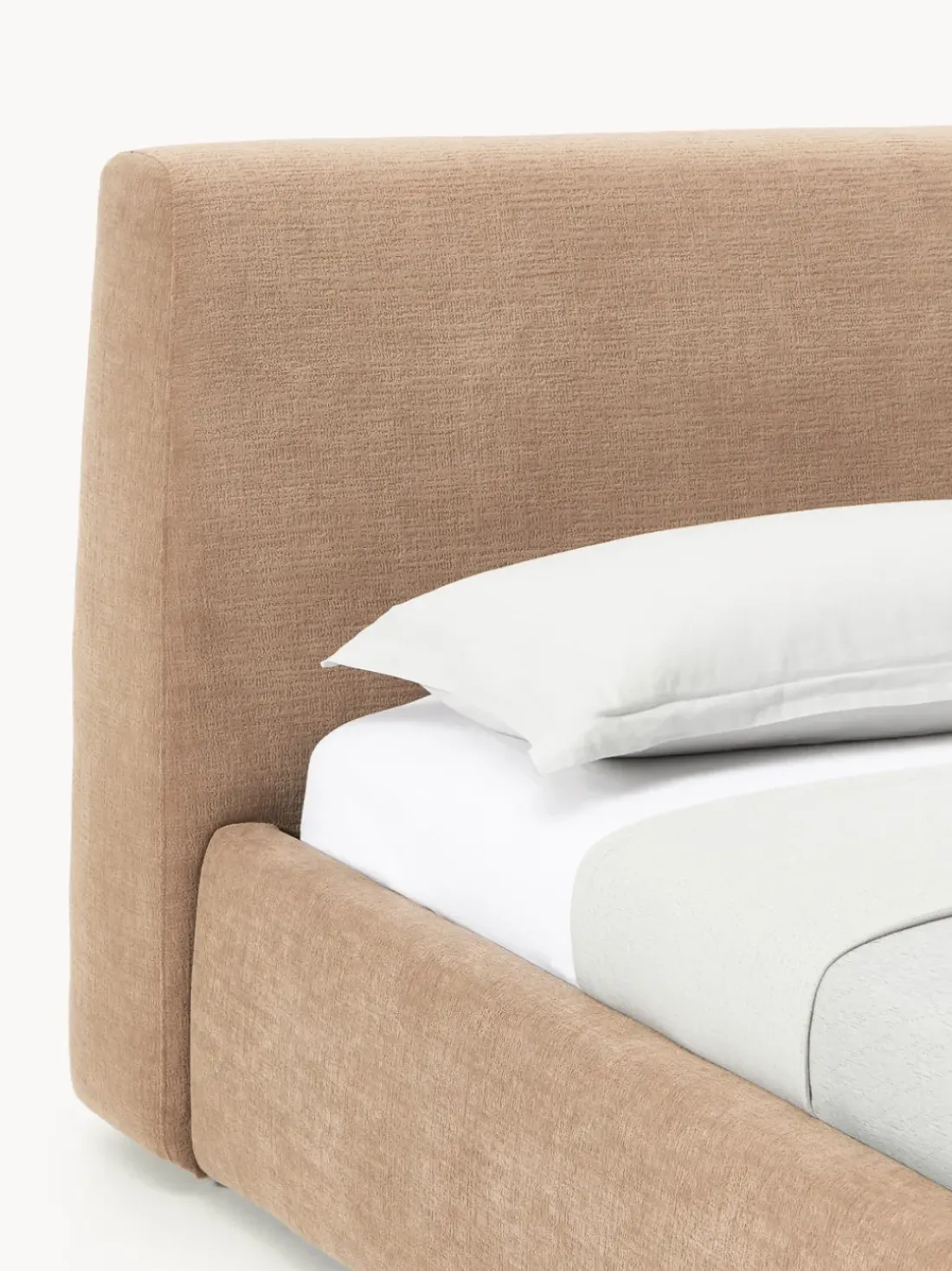 Cama individual tapizada con espacio de almacenamiento Cloud