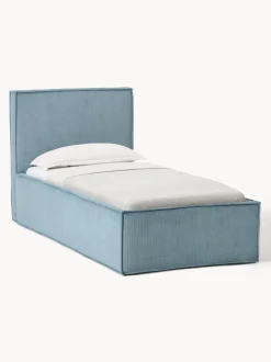 Cama individual tapizada de pana Dream