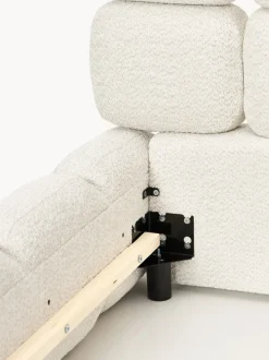Cama individual tapizada en borreguillo bouclé Tayla