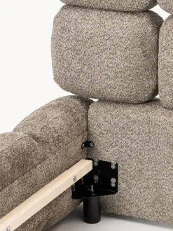 Cama individual tapizada en borreguillo bouclé Tayla