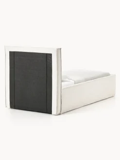 Cama individual tapizada en tejido bouclé con espacio de almacenamiento Dream