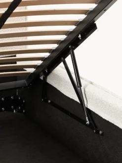Cama individual tapizada en tejido bouclé con espacio de almacenamiento Dream