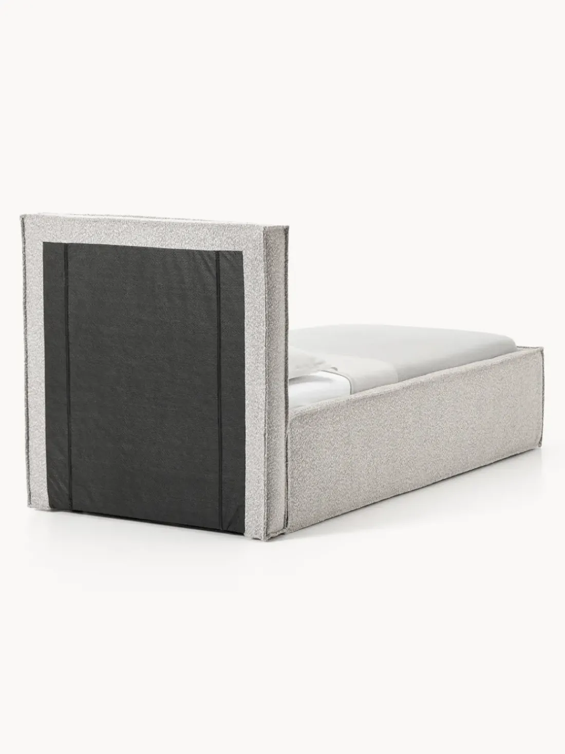 Cama individual tapizada en tejido bouclé Dream