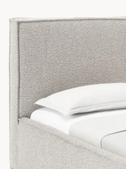 Cama individual tapizada en tejido bouclé Dream