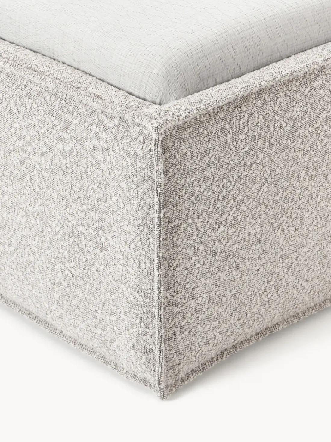 Cama individual tapizada en tejido bouclé Dream