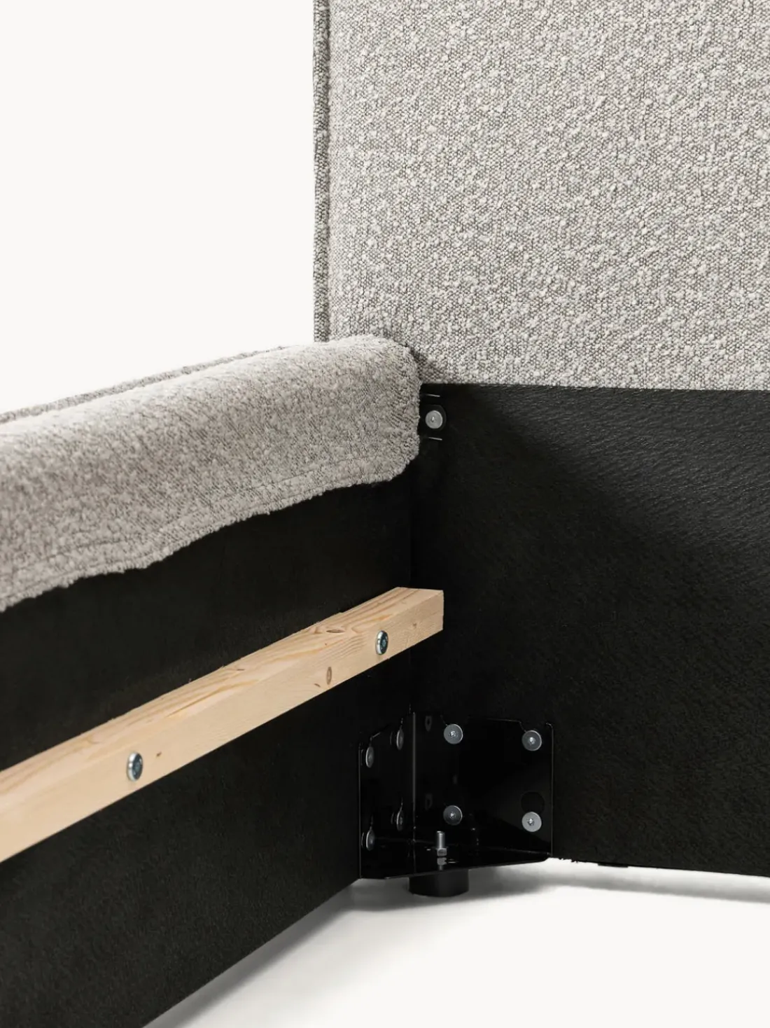 Cama individual tapizada en tejido bouclé Dream