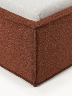 Cama individual tapizada en tejido bouclé con espacio de almacenamiento Dream