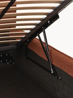 Cama individual tapizada en tejido bouclé con espacio de almacenamiento Dream