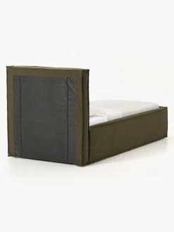 Cama individual tapizada en tejido bouclé con espacio de almacenamiento Dream